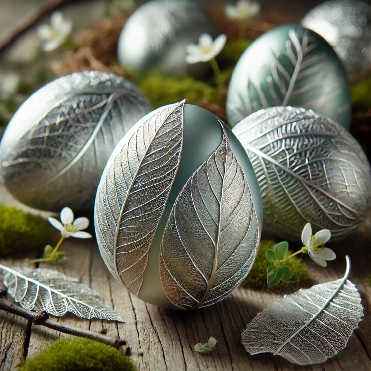 Liście ozdobne szkieletowe – srebrne, 10 cm, 20 szt./opakowanie