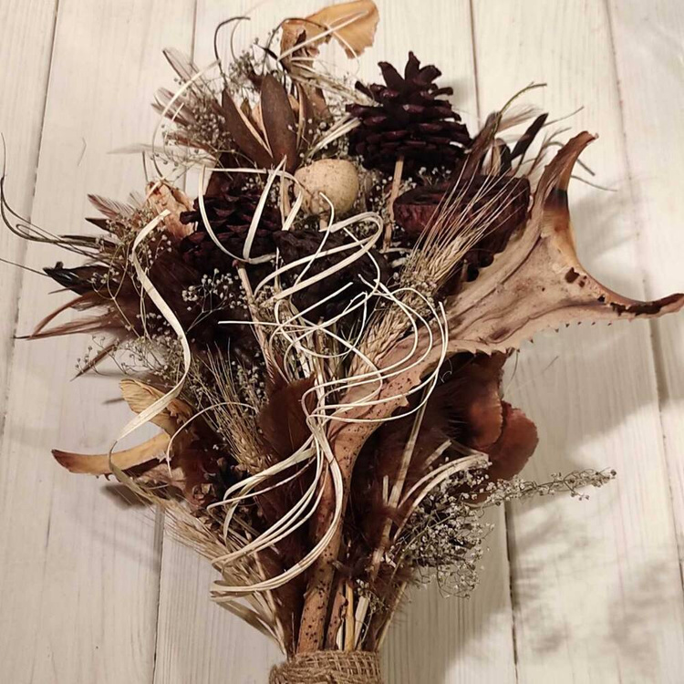 Bukiet z suszonych roślin do wazonu