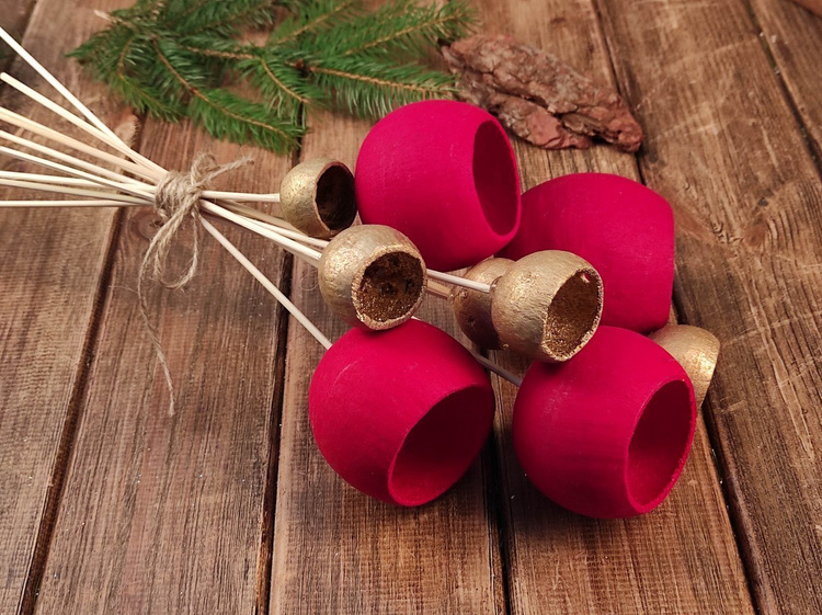 Bukiet na święta złoto-czerwona dekoracja