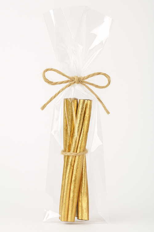 Złota wiązka cynamonu 15 cm – dekoracja świąteczna | GrandDeco