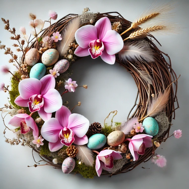 Storczyki sztuczne różowe – główki 12 cm (4 szt.) do dekoracji florystycznych i rękodzieła