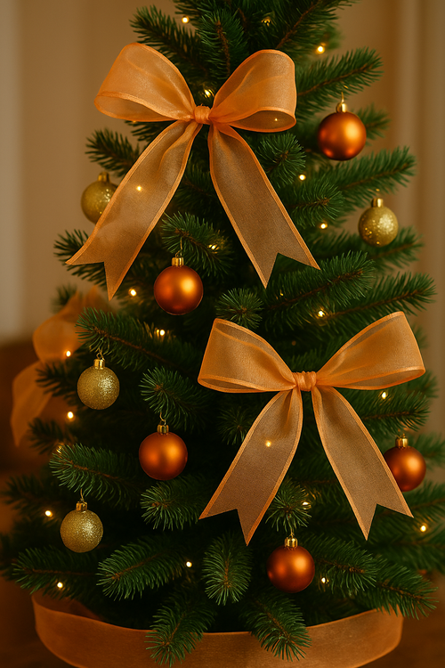 Tiul dekoracyjny pomarańczowy 12 cm x 9 m – ozdobna wstążka do dekoracji, stroików, prezentów i DIY