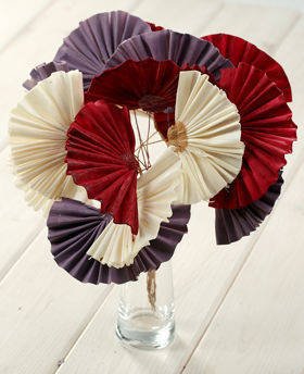 Sola zestaw suszone kwiaty krem-bordo-fiolet