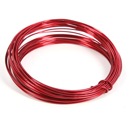 Drut florystyczny  ring aluminiowy 5 m - czerwony