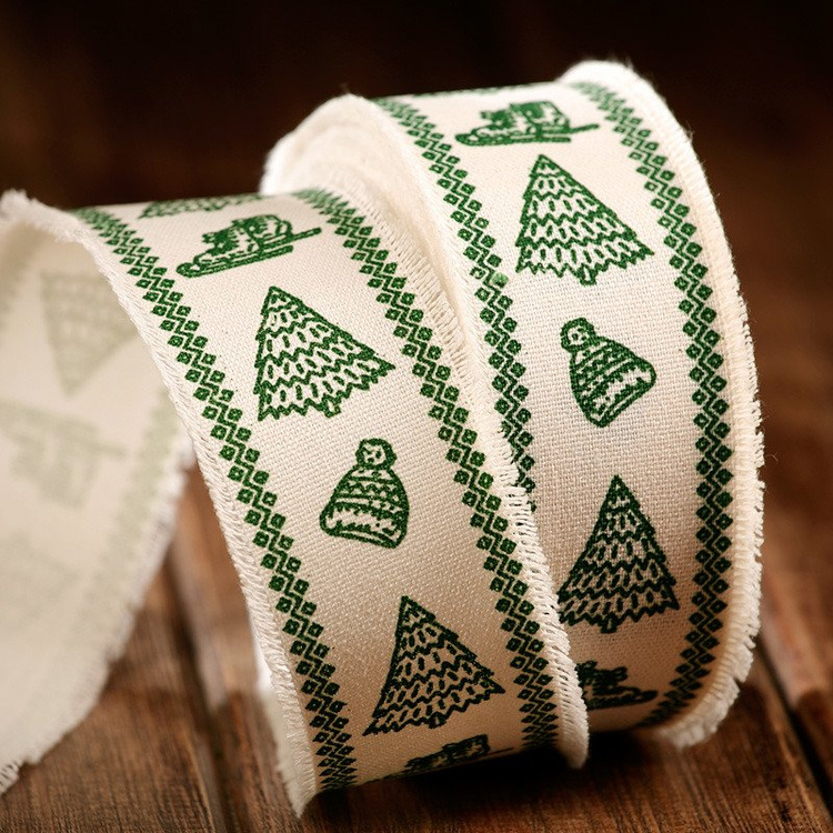 Wstążka świąteczna 40mm 3 yd