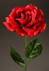 Sztuczny kwiat Róża na gałązce -bordo